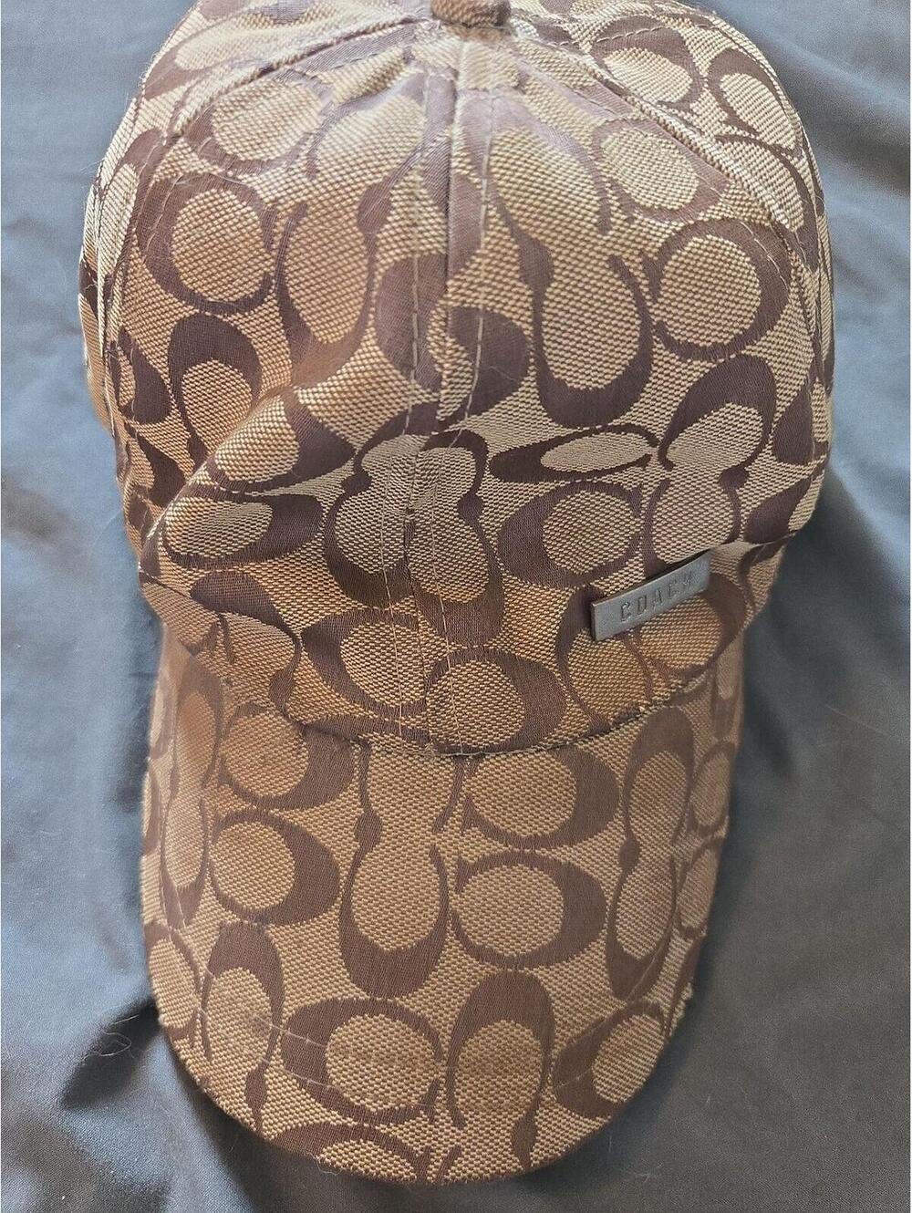 Coach Monogram Canvas Baseball Cap with Logo Hardware - Picture 6 of 6